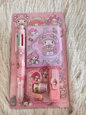 Sanrio My Melody stationery set multicolor pen notebook sticker tape highlighter